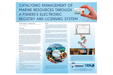 Catalysing Management of Marine Resources through a Fisher’s Electronic Registry and Licensyng System